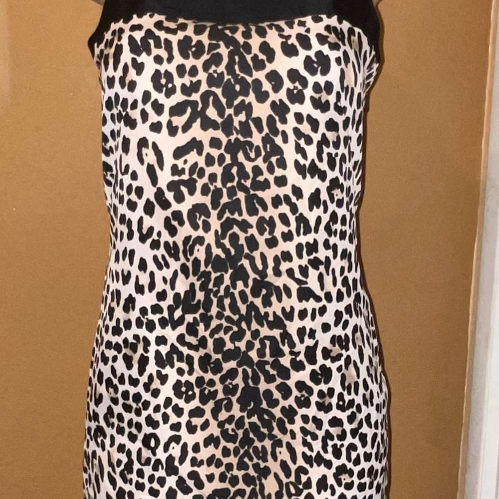 White House Black Market Black and Tan Dress